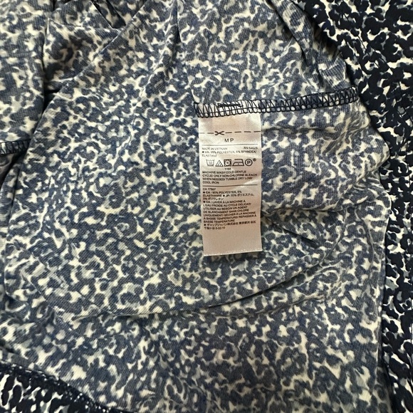 NWT Banana Republic Blue and White Asymmetrical Ruched Mini Dress - Picture 8 of 13